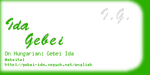 ida gebei business card